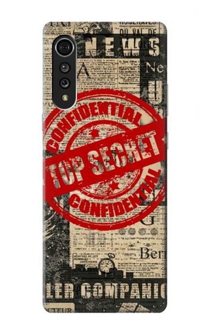 S3937 Text Top Secret Art Vintage Case For LG Velvet