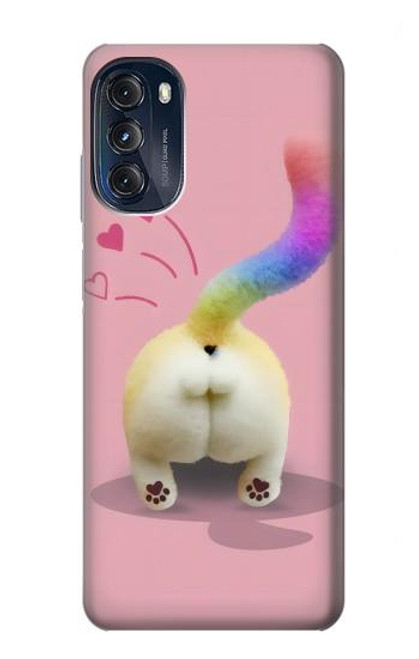 S3923 Cat Bottom Rainbow Tail Case For Motorola Moto G (2022)