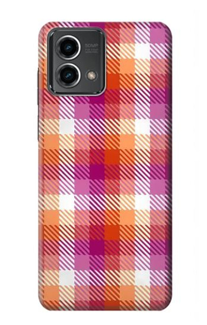 S3941 LGBT Lesbian Pride Flag Plaid Case For Motorola Moto G Stylus 5G (2023)