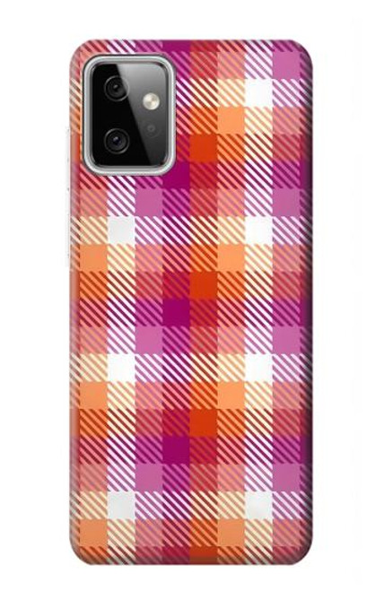 S3941 LGBT Lesbian Pride Flag Plaid Case For Motorola Moto G Power (2023) 5G