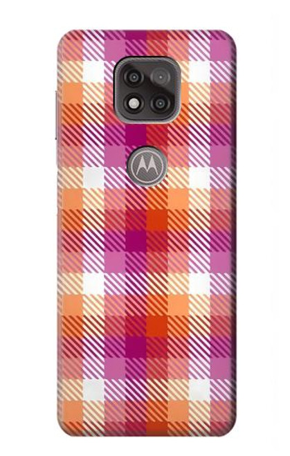 S3941 LGBT Lesbian Pride Flag Plaid Case For Motorola Moto G Power (2021)