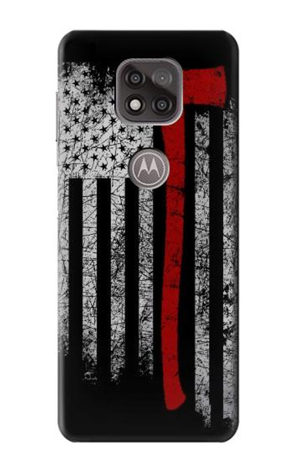 S3958 Firefighter Axe Flag Case For Motorola Moto G Power (2021)