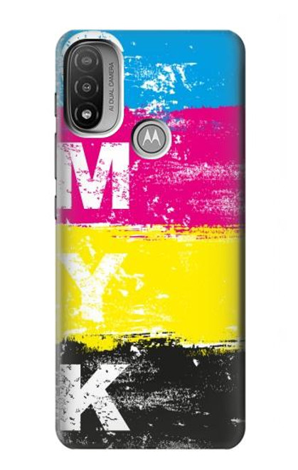 S3930 Cyan Magenta Yellow Key Case For Motorola Moto E20,E30,E40