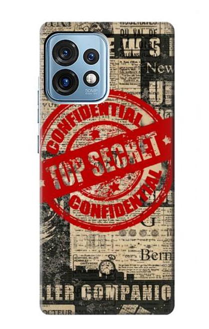 S3937 Text Top Secret Art Vintage Case For Motorola Edge+ (2023), X40, X40 Pro, Edge 40 Pro