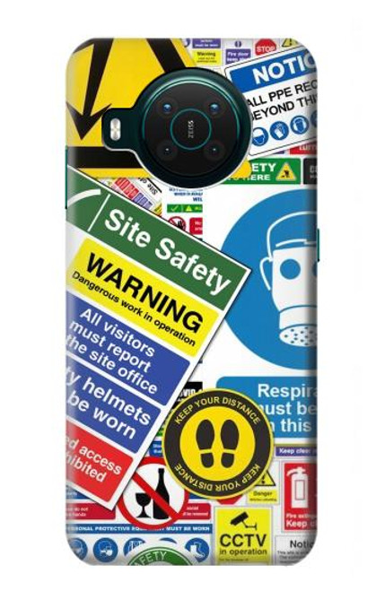 S3960 Safety Signs Sticker Collage Case For Nokia X10