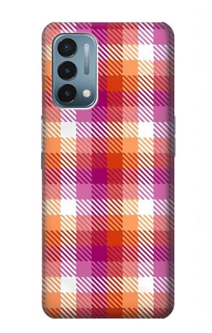 S3941 LGBT Lesbian Pride Flag Plaid Case For OnePlus Nord N200 5G
