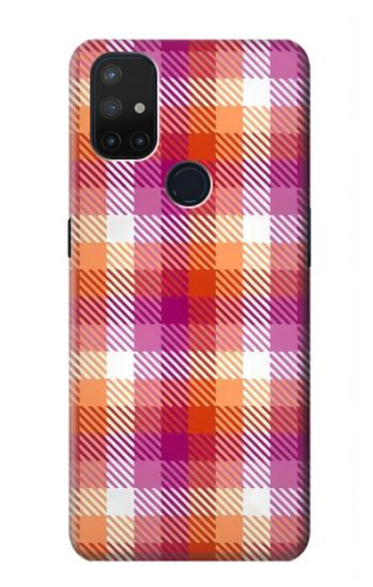 S3941 LGBT Lesbian Pride Flag Plaid Case For OnePlus Nord N10 5G