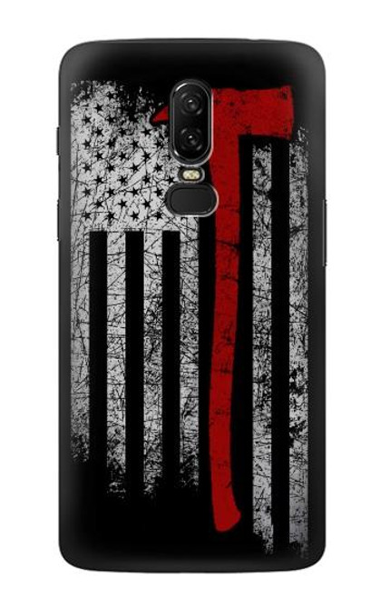 S3958 Firefighter Axe Flag Case For OnePlus 6