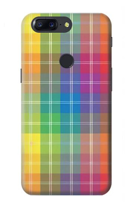 S3942 LGBTQ Rainbow Plaid Tartan Case For OnePlus 5T