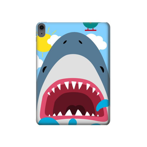 S3947 Shark Helicopter Cartoon Hard Case For iPad Air (2020, 2022), Air 11 (2024,2025,2026), Pro 11 (2022)
