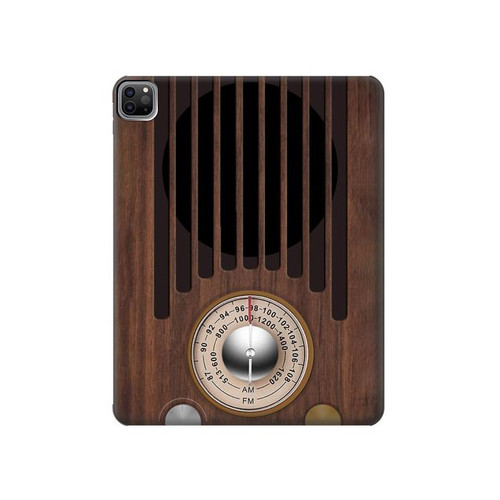 S3935 FM AM Radio Tuner Graphic Hard Case For iPad Pro 12.9 (2022,2021,2020,2018, 3rd, 4th, 5th, 6th)