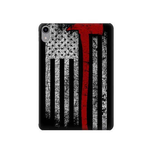 S3958 Firefighter Axe Flag Hard Case For iPad mini 6, iPad mini (2021)