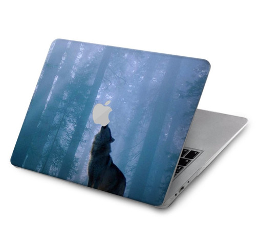 S0935 Wolf Howling in Forest Hard Case For MacBook Air 15″ (2023,2024) - A2941, A3114