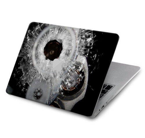 S2387 Gun Bullet Hole Glass Hard Case For MacBook Air 15″ (2023,2024) - A2941, A3114