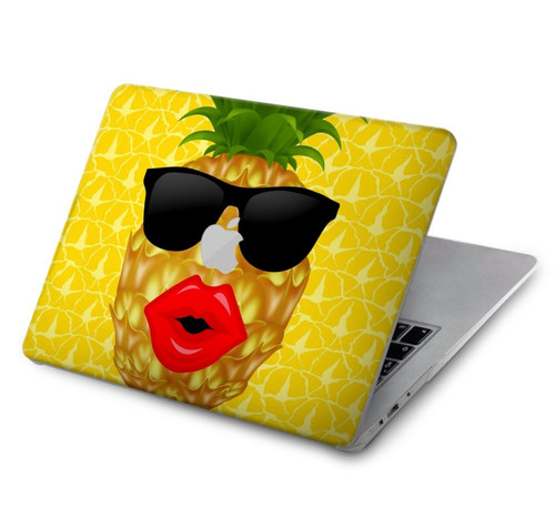 S2443 Funny Pineapple Sunglasses Kiss Hard Case For MacBook Air 15″ (2023,2024) - A2941, A3114