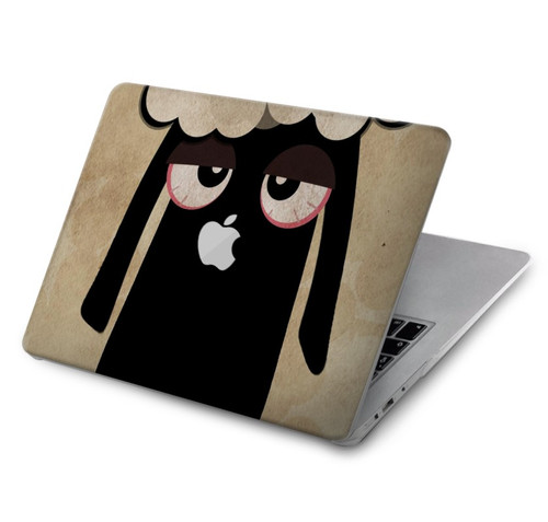 S2826 Cute Cartoon Unsleep Black Sheep Hard Case For MacBook Air 15″ (2023,2024,2025) - A2941, A3114, A3241