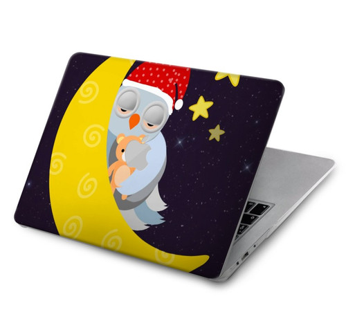 S2849 Cute Sleepy Owl Moon Night Hard Case For MacBook Air 15″ (2023,2024) - A2941, A3114