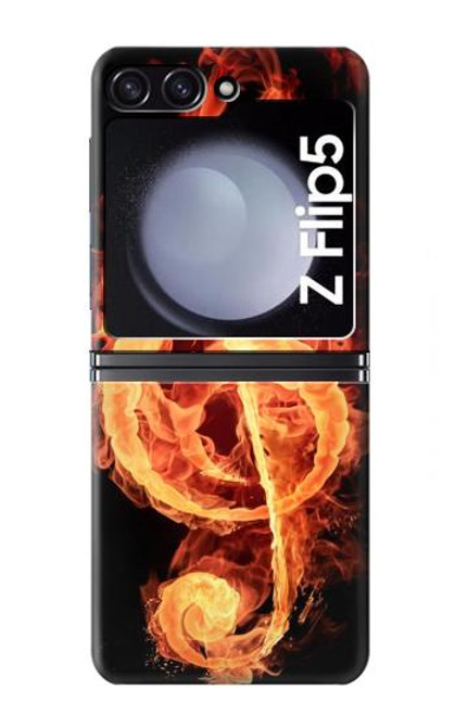 S0493 Music Note Burn Case For Samsung Galaxy Z Flip 5