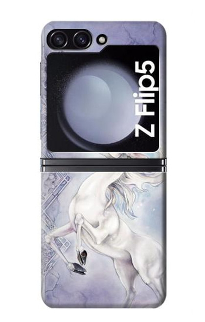 S1134 White Horse Unicorn Case For Samsung Galaxy Z Flip 5