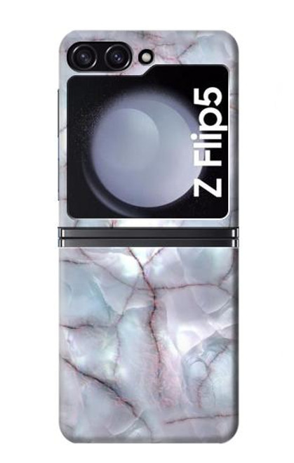 S2316 Dark Blue Marble Texture Graphic Print Case For Samsung Galaxy Z Flip 5