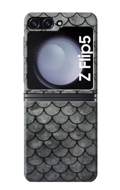 S2950 Silver Fish Scale Case For Samsung Galaxy Z Flip 5
