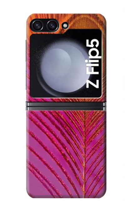 S3201 Pink Peacock Feather Case For Samsung Galaxy Z Flip 5