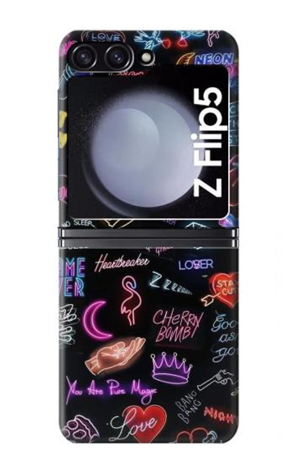 S3433 Vintage Neon Graphic Case For Samsung Galaxy Z Flip 5