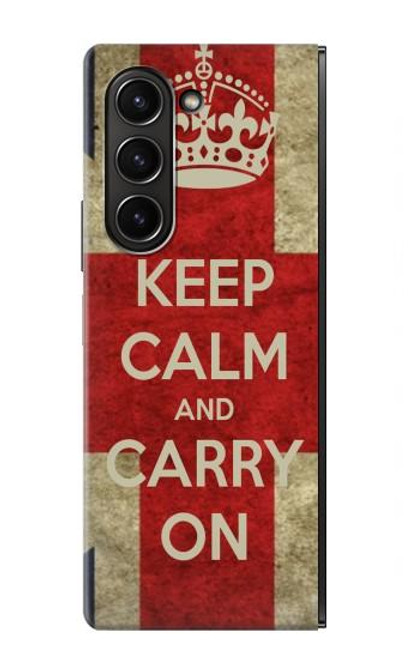 S0674 Keep Calm and Carry On Case For Samsung Galaxy Z Fold 5