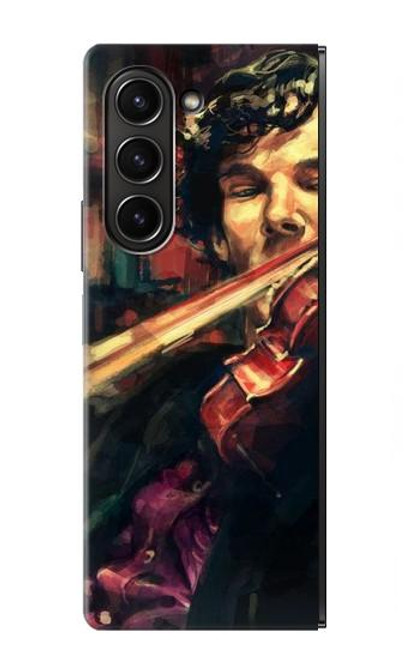 S0723 Violin Art Paint Case For Samsung Galaxy Z Fold 5