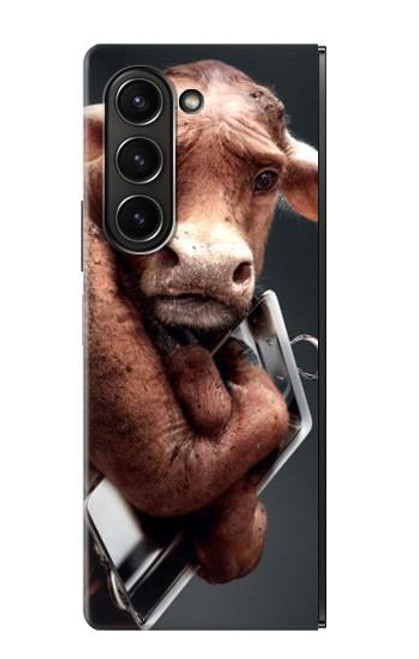 S1271 Crazy Cow Case For Samsung Galaxy Z Fold 5