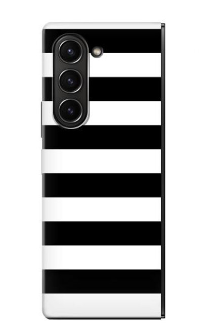S1596 Black and White Striped Case For Samsung Galaxy Z Fold 5