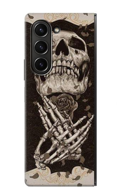 S1676 Skull Rose Case For Samsung Galaxy Z Fold 5