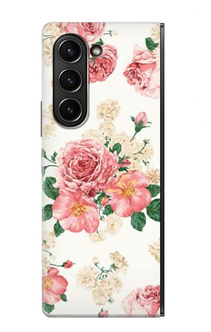 S1859 Rose Pattern Case For Samsung Galaxy Z Fold 5