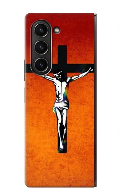 S2421 Jesus Christ On The Cross Case For Samsung Galaxy Z Fold 5