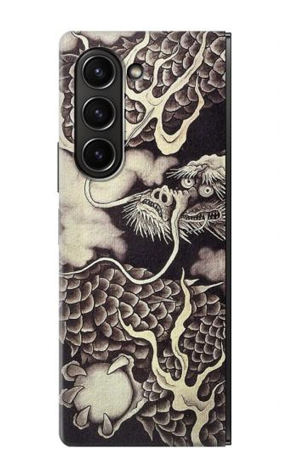 S2719 Japan Painting Dragon Case For Samsung Galaxy Z Fold 5