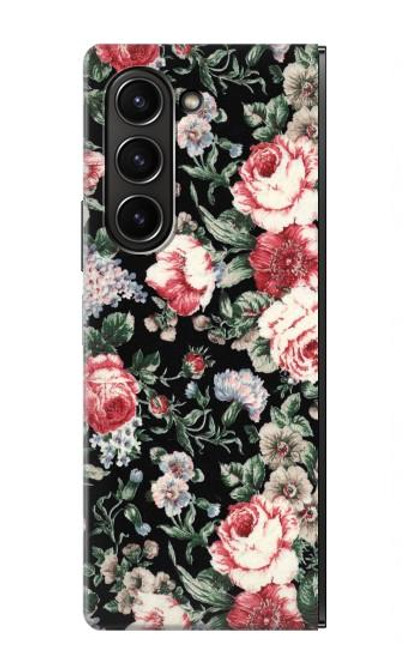 S2727 Vintage Rose Pattern Case For Samsung Galaxy Z Fold 5