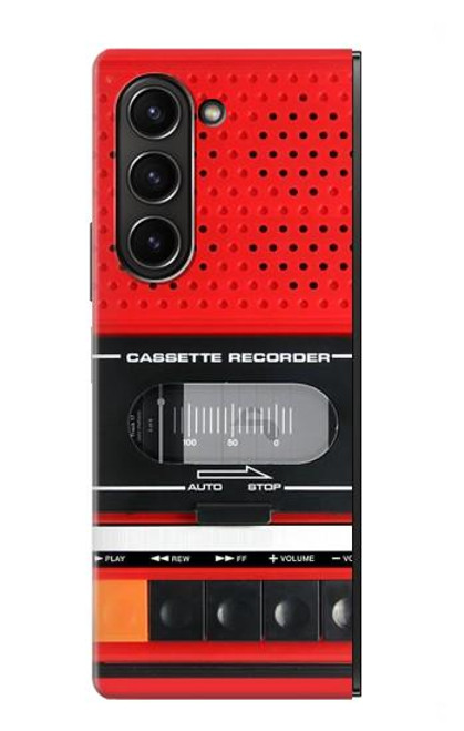 S3204 Red Cassette Recorder Graphic Case For Samsung Galaxy Z Fold 5