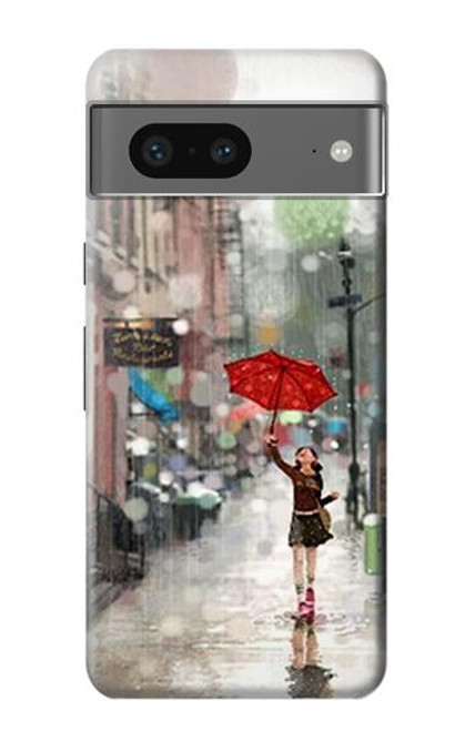 S0108 Girl in The Rain Case For Google Pixel 7a