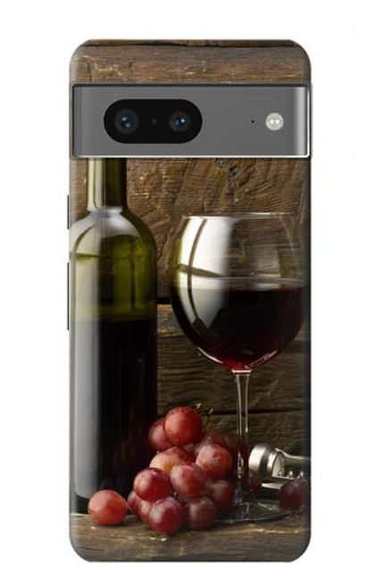 S1316 Grapes Bottle and Glass of Red Wine Case For Google Pixel 7a