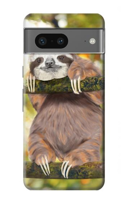 S3138 Cute Baby Sloth Paint Case For Google Pixel 7a