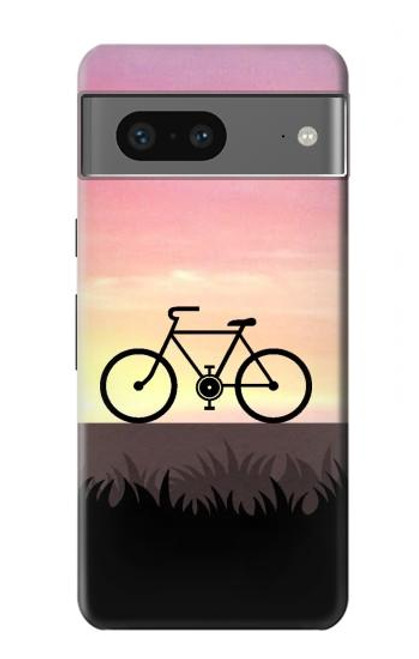 S3252 Bicycle Sunset Case For Google Pixel 7a