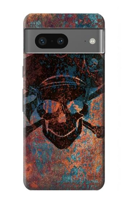 S3895 Pirate Skull Metal Case For Google Pixel 7a