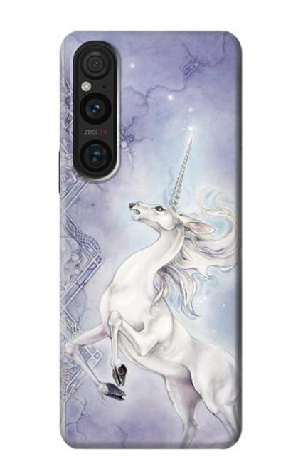 S1134 White Horse Unicorn Case For Sony Xperia 1 V