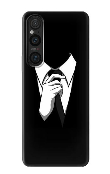 S1591 Anonymous Man in Black Suit Case For Sony Xperia 1 V
