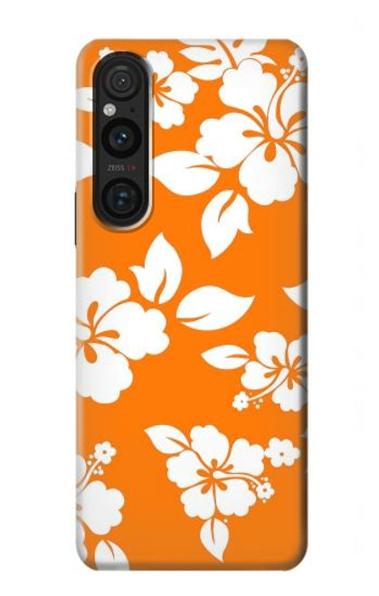 S2245 Hawaiian Hibiscus Orange Pattern Case For Sony Xperia 1 V