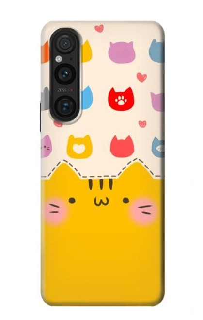 S2442 Cute Cat Cartoon Funny Case For Sony Xperia 1 V