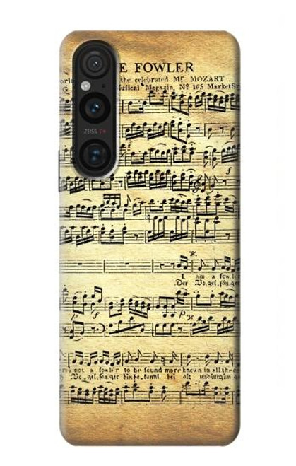 S2667 The Fowler Mozart Music Sheet Case For Sony Xperia 1 V