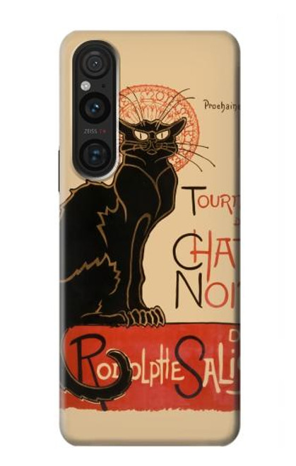 S2739 Chat Noir Black Cat Vintage Case For Sony Xperia 1 V