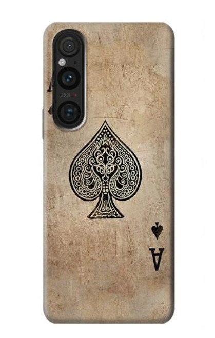 S2928 Vintage Spades Ace Card Case For Sony Xperia 1 V