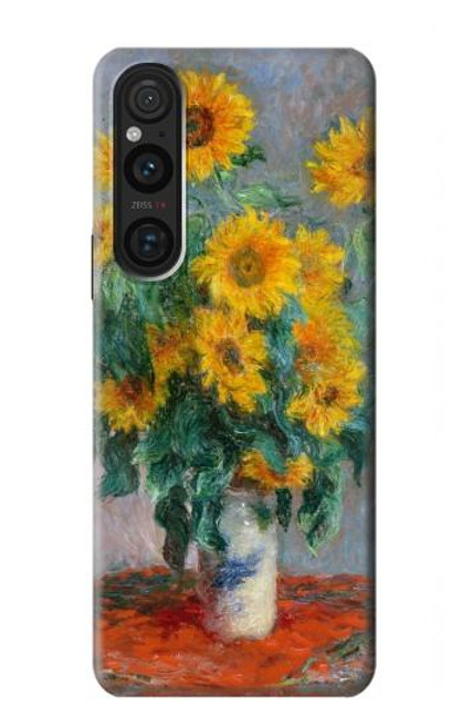 S2937 Claude Monet Bouquet of Sunflowers Case For Sony Xperia 1 V
